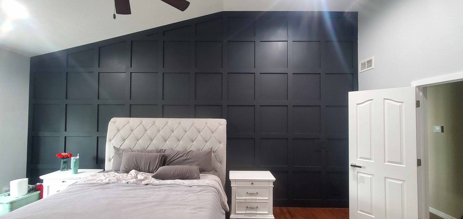 Custom board and batten accent wall