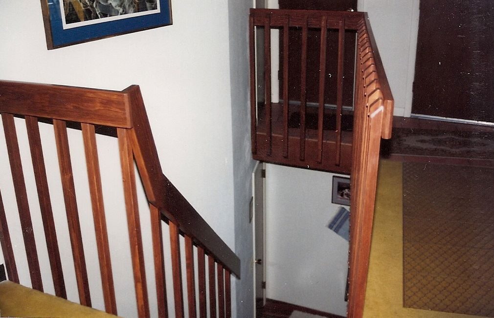 Custom stair rail and millwork